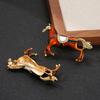 1/2Pcs Vintage Running Horse Brooch Sweater Cardigan Coat Business Suit Animal Lapel Pin Men Women Fashion Jewelry Clothing Accessories