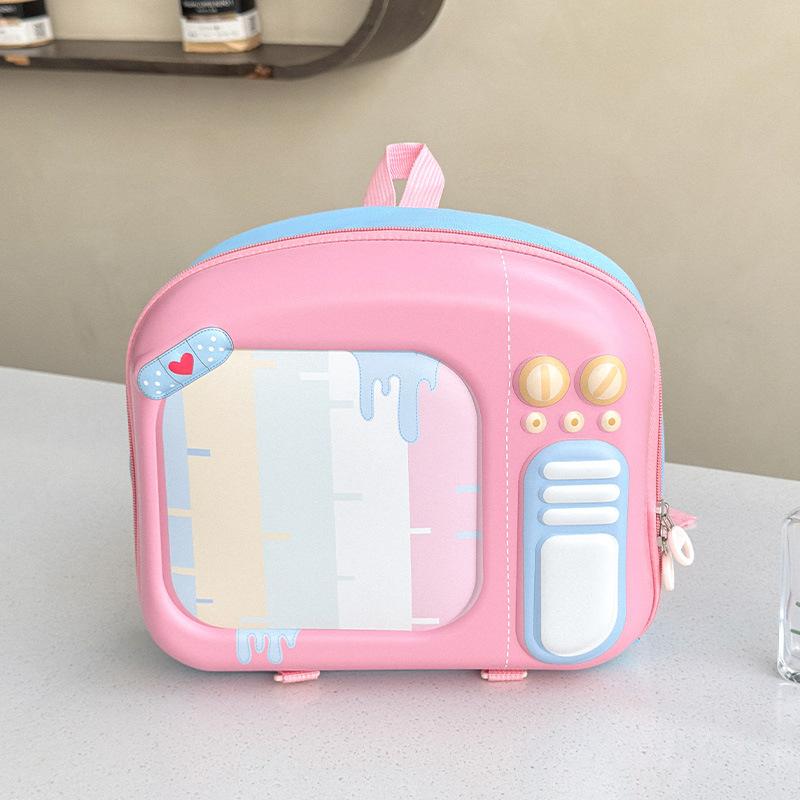 School BagsNew hard shell children's bag foreign style cute TV 3D three-dimensional eggshell school bag children's back