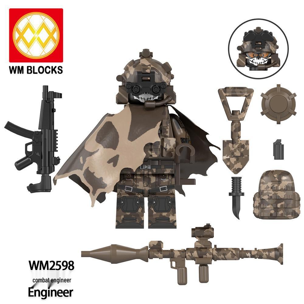 WM6168 Военная серия Спецназ Детские строительные блоки Минифигурки Игрушки