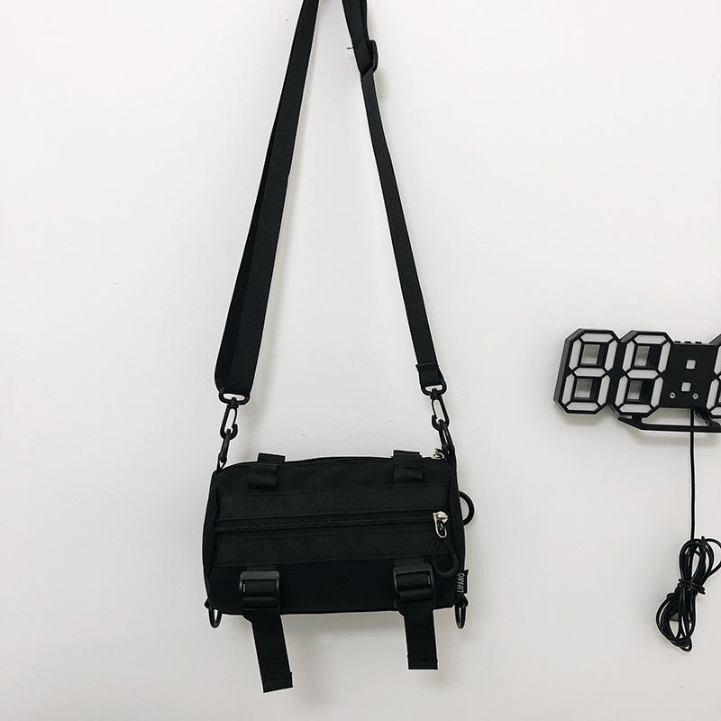 

1 Pcs Casual Nylon Crossbody Bag For Women Men Shoulder Bag Lady Travel Shopper Bag Female Purses Korea Style Barrel-shaped чёрный
