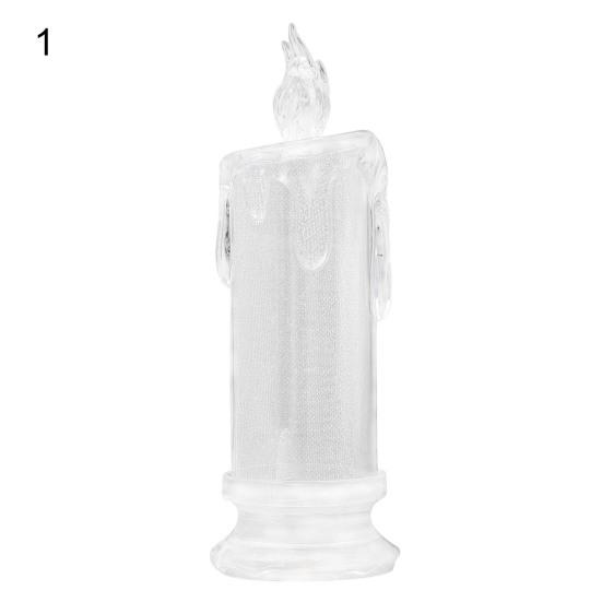 

Электронная модная лампа в форме свечи, беспламенная вечеринка для дома, пластиковое украшение для рождественского мероприятия, чайный светильник для дома 1 белый