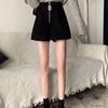 High Waist Slim Fit Zipper Shorts - Wide Leg Casual Summer 2026