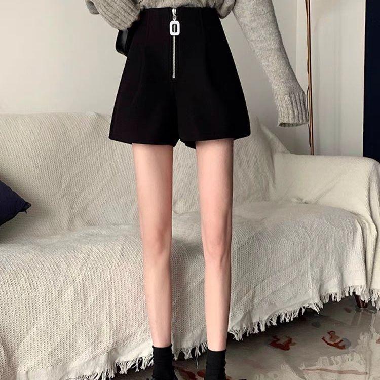 High Waist Slim Fit Zipper Shorts - Wide Leg Casual Summer 2026
