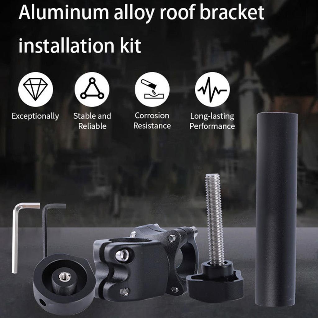 Anti Shock Metal Roof Pipe Mounting Bracket Rack Stand  Universal Vehicle Compatibility For Adventure Travel Accessories