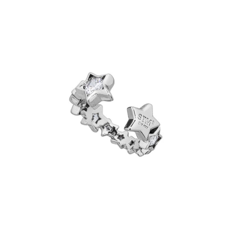 SENTIMENTS NO.559 [SILVER] STAR CUBIC RING