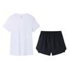 Anta Casual Moisture-Wicking Quick-Dry Sports Running Fitness Short Sleeve T-Shirt Set Women Tops White Black 962327202-1