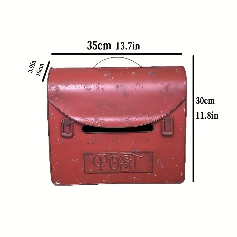 Briefcase Wall Mount Mailbox for House Outside Vintage Metal Door Mailbox Antique Charm Home Decor Garden Vintage Cottage Decor