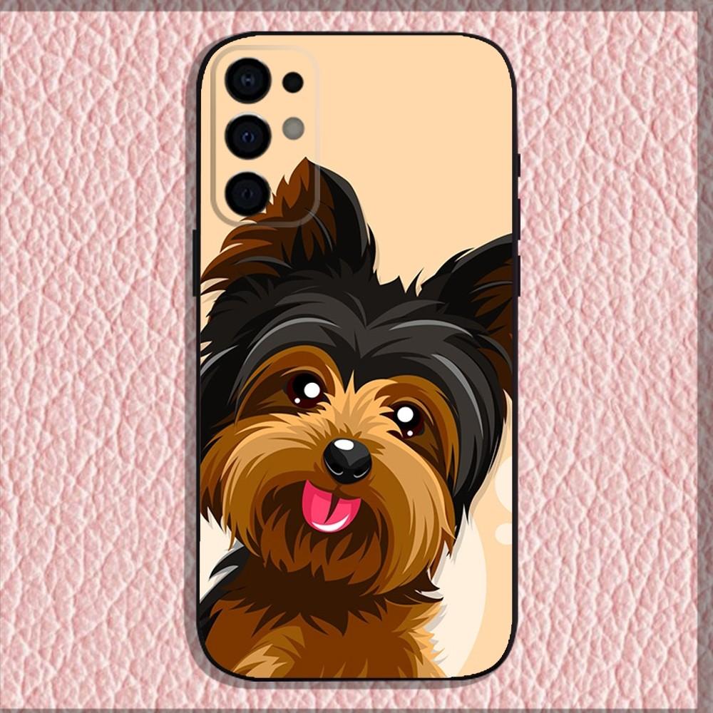 Pet Cute Dog Yorkshire Terrier Phone Case For Samsung S24,S21,S22,S23,S30,Ultra,S20,Plus,Fe,Lite,Note,10,9,5G Black Soft Shell