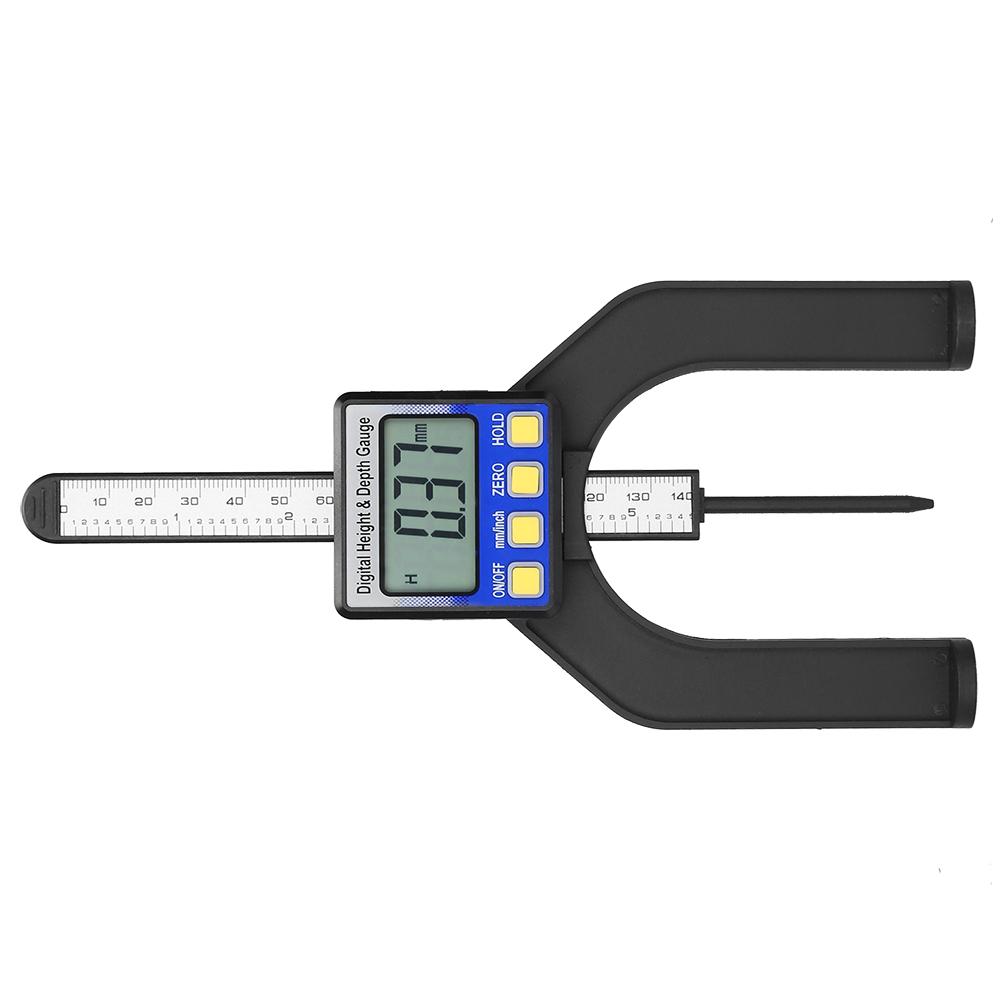 0 80mm Digital Precision Height Aperture Depth Gauge Ruler with Magnetic Feet Base