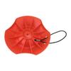 Trailer Caster Wheel Support Base with Curved Center Area, Orange Plastic Tongue Wheel Dock with Pull Rope for Campground and Garage Parking