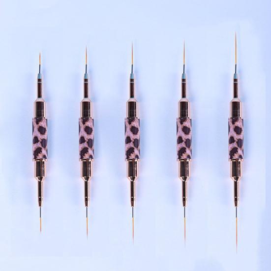 Dual-Use Nail Brush Pen Fiber Bristles Metal Body Multifunctional Nail Pen for Sculpting And UV Nail Art
