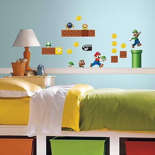 RoomMates Nintendo Super Mario Build a Scene Peel and Stick Wall Decal - RMK2351SCS Multi