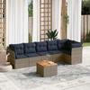 VidaXL Garden Lounge Set with Cushions 7 Pcs, Patio Sofas, Patio Furniture Set, Outdoor Furniture, Grey 3255984