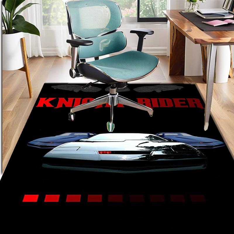 Knight Rider Pattern Rug, Indoor/Outdoor Mat, for Picnic, Gameroom, Bedroom, Office, Living Room, Home Decor Carpet, Birthday Gift