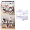Storage Tray Desktop Storage Display Rack Removable Stationery/Toiletries 2 Layer Storage Shelf Plastic Space Save