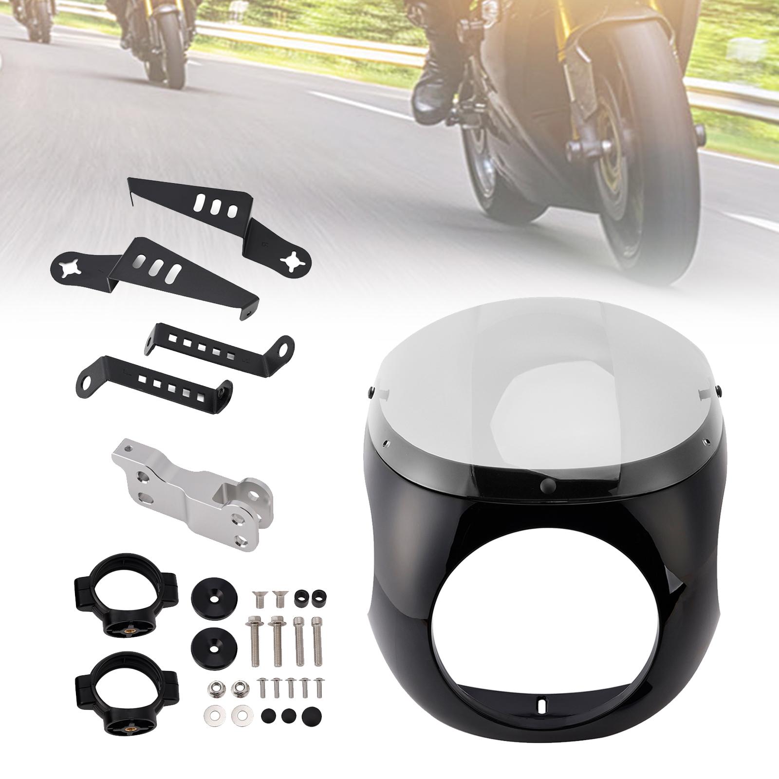Windshield WindScreen fit for BMW R NINE T 2014-2024 Black+Clear