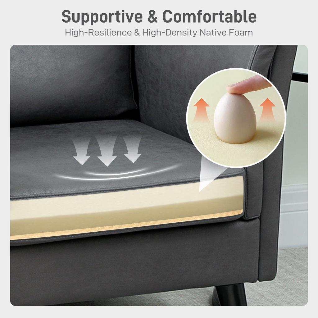 Two Seater Leathaire Sofa Grey