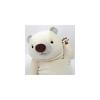 Shinada Global Mochi Series Mochikuma White Plush Toy Bear 14x14x22cm Animal MOKW-0230W