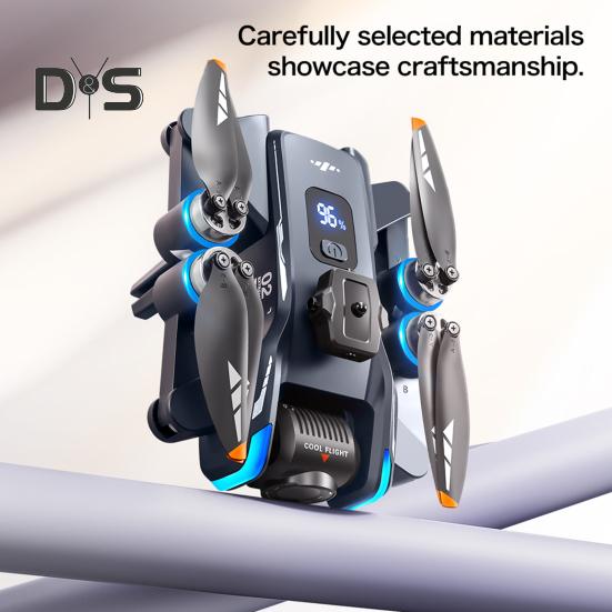 Ferngesteuerte Drohne LCD-Display Dual-Kameras Optischer Fluss Schweben GPS-Positionierung 5G WiFi Luftdrohne Kinder Erwachsene Anfänger Faltbarer RC Quadcopter