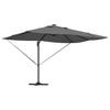 Cantilever Sun Umbrella with LED Light Strips Anthracite 352 X 251 X 265 Cm