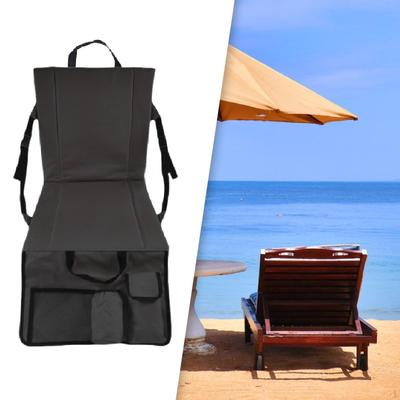 Coussin de siège pliable Coussin de gradin Concerts Tapis d'assise Chaise de sol avec dossier pour la plage