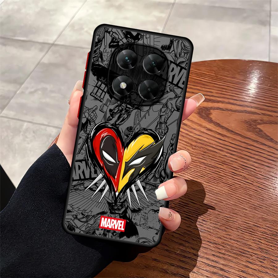 Funda Phone Cover Case for Xiaomi Redmi Note 14 12 A4 10 13 Pro Plus 9S 11 13C 14C Marvel Deadpool Wolverine Love