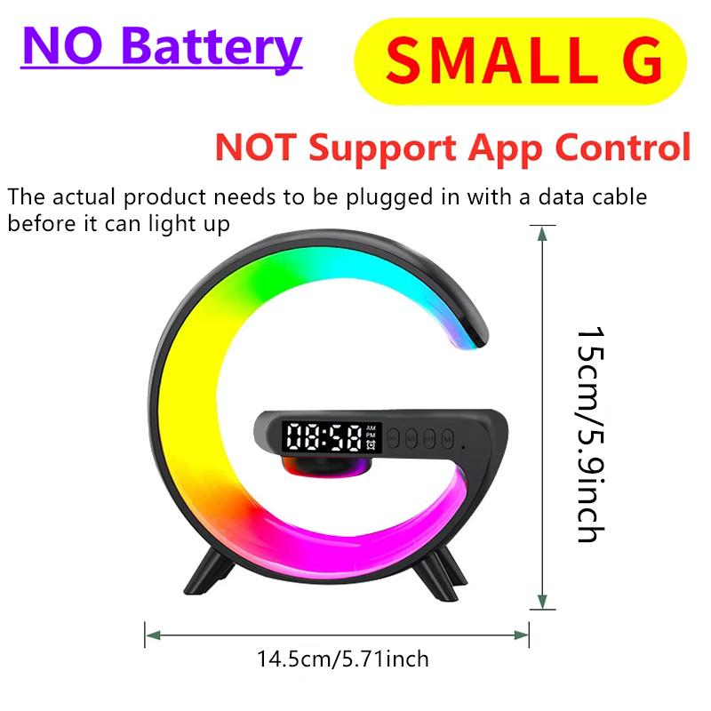 

Bluetooth-колонка, атмосферный свет, беспроводная зарядка, рождественский подарок, RGB, ночник, будильник, громкая связь, телефон, станция быстрой зарядки