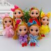 Priecīga princese 12 cm meitenes lelle atslēgu piekariņš – Lieliska balva pirmsskolas vecuma bērniem