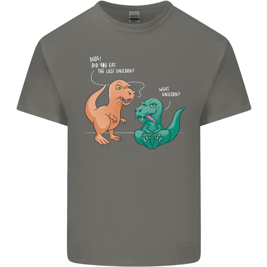 TRex Eating the Last Unicorn Dinosaur Funny Unisexs Light Cotton TShirt