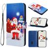 Weihnachts-Lederhülle für Samsung Galaxy A17 A07 A56 A36 A26 A16 A06 A55 A35 A25 A15 A05 S Hülle Flip-Brieftasche Handyhülle Coque