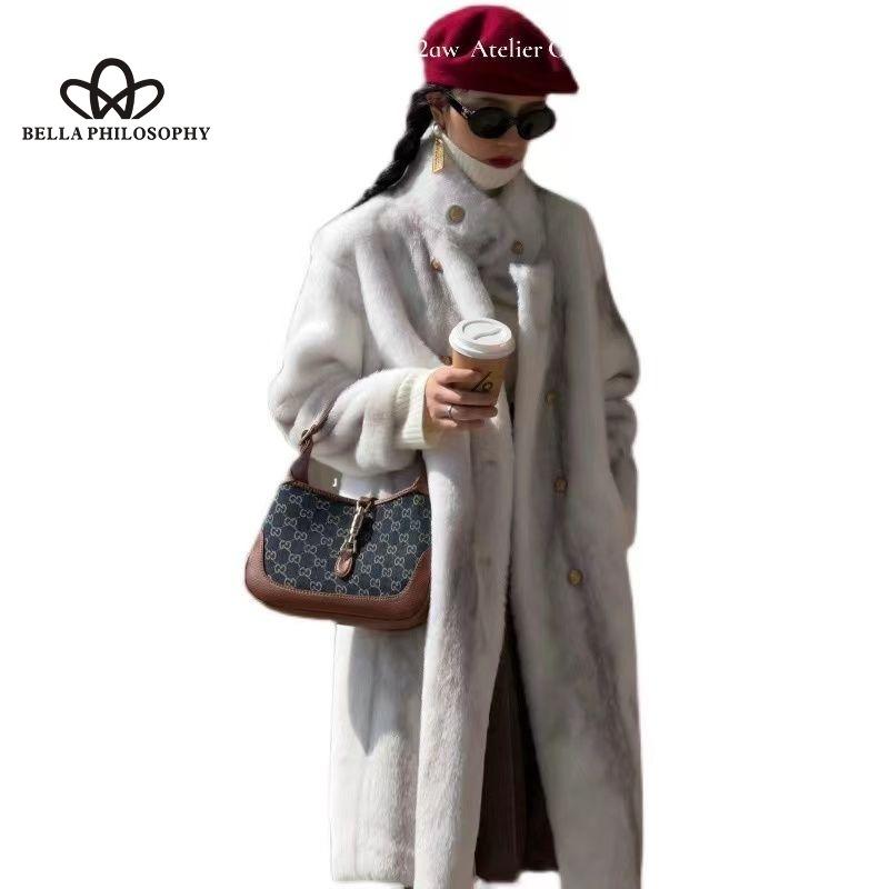 Winter New Mink Velvet Fur A Body Long Section Fur Coat Thickened Imitation Otter Rabbit Fur Coat Women's Coat