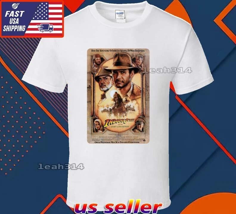 New Shirt Indiana Jones Logo T-Shirt Funny American Usa Unisex Size S-5XL