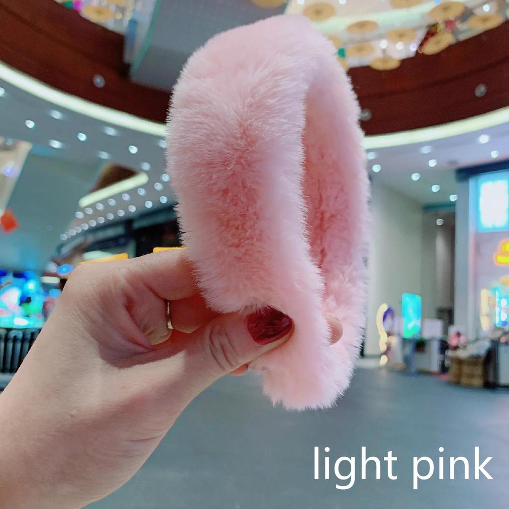 Women Hairbands Sweet Retro Women Elegant Rabbit Fur Hairbands Hair Accessories Girls Headwear Accessories