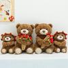Rosenbär Teddybär mit Hut, Plüschtier mit Blume, Valentinstags Geburtstagsgeschenk für Freundin Frauen