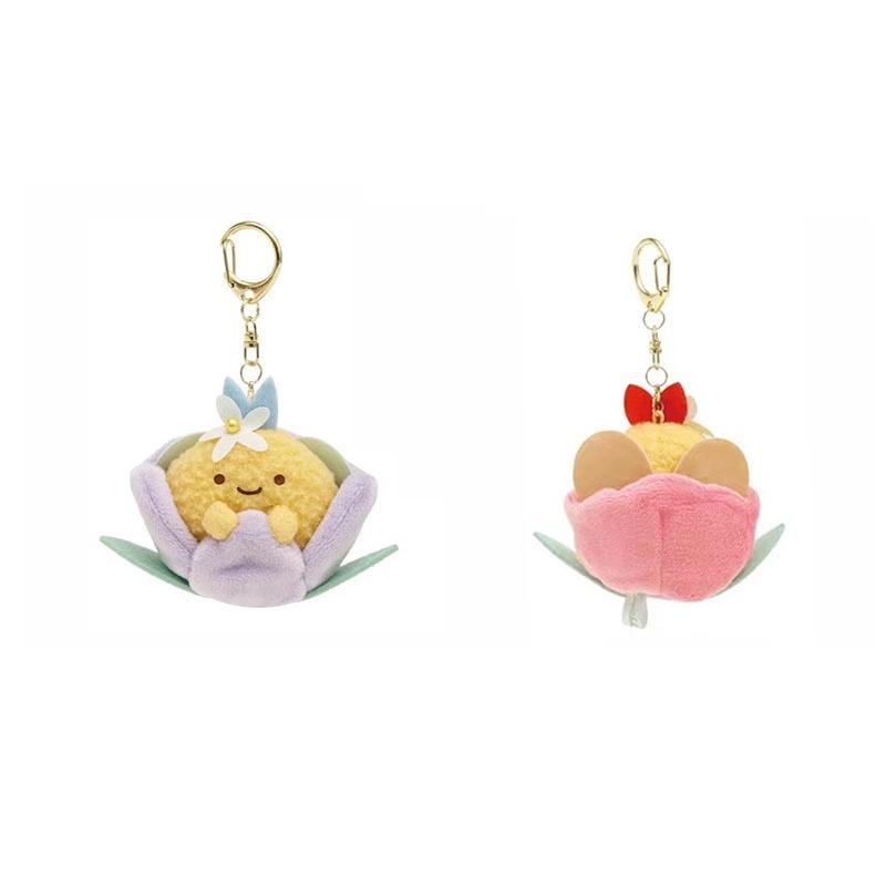 Adorable Japanese Corner Fairy Flower Garden Shrimp Plush Toy Bag Charm Keychain
