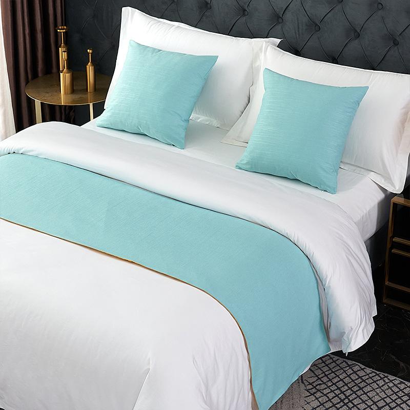 Alergări de pat nordic de culoare solidă, simplitate, bumbac, lenjerie de rulare, aleargă pentru cameră de nuntă, husă pentru steagul de pat, decorare pentru hotel, prosop coadă de pat