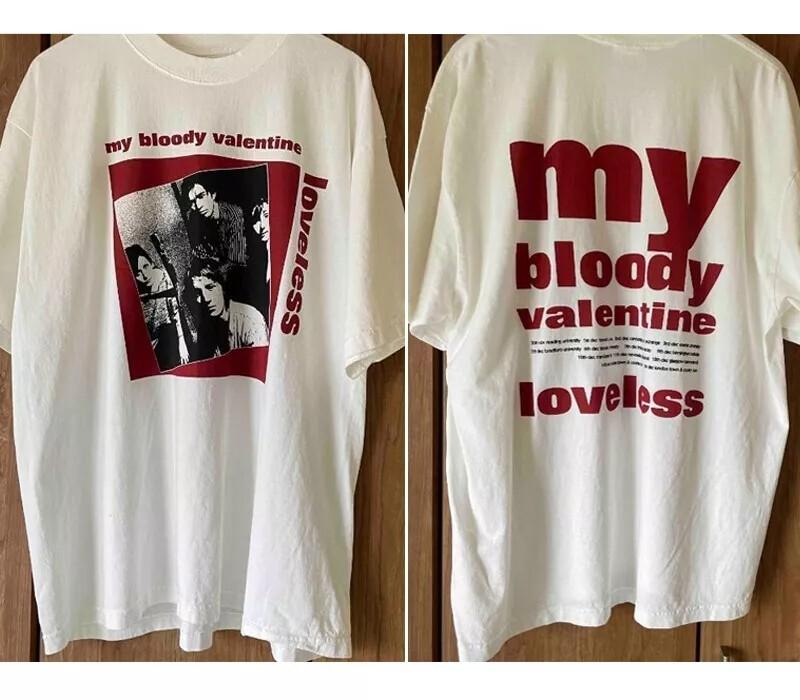 My Bloody Valentine Loveless Albums 90s 2 Side White Unisex Tshirt Reprint Unisex T-Shirt XXL