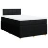 Vidaxl Continental Bed With Mattress, Black, 120X190 Cm, Fabric