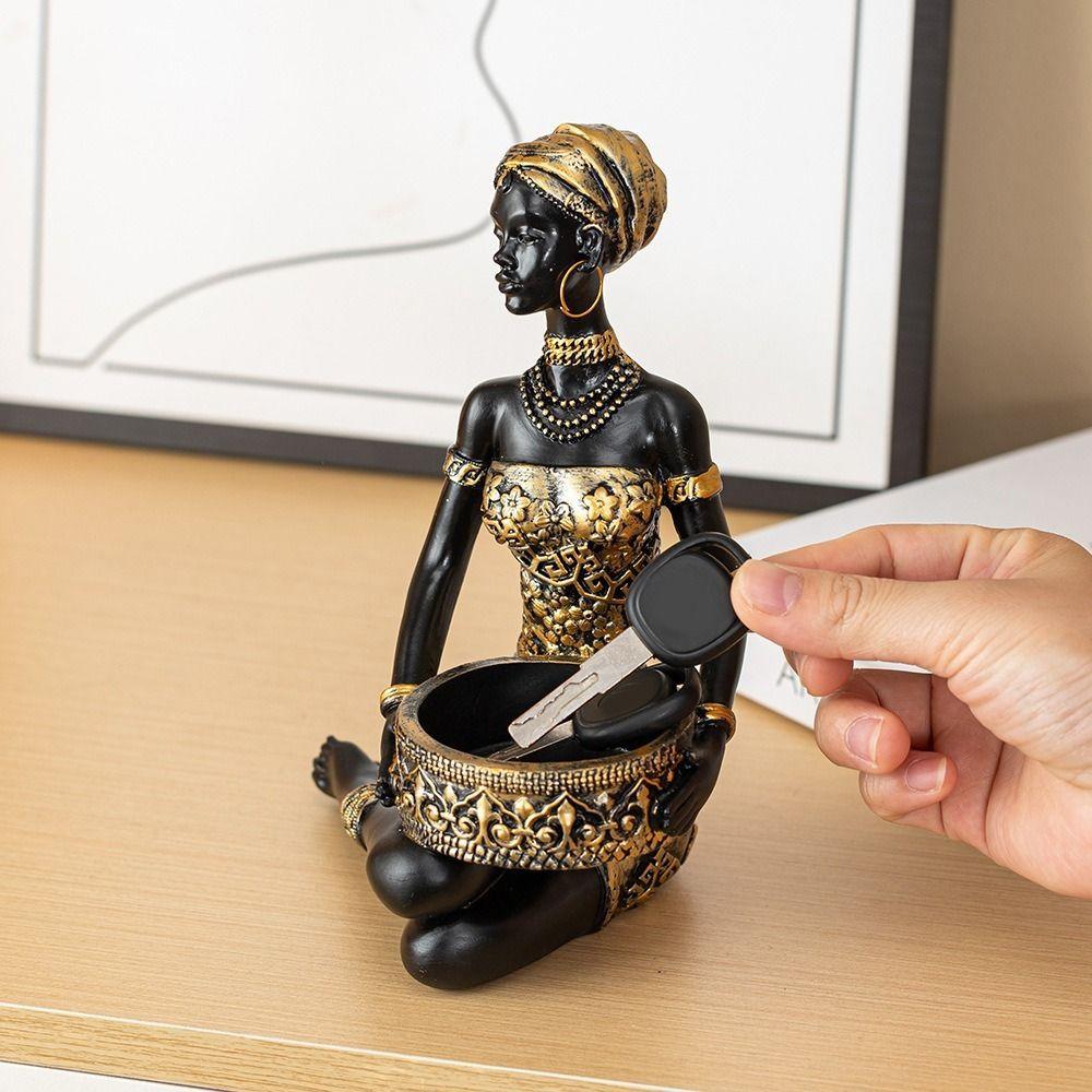 Resin Keys Storage Container Tribal Design Jewelry Holder Creative Jewelry Display Rack Cabinet