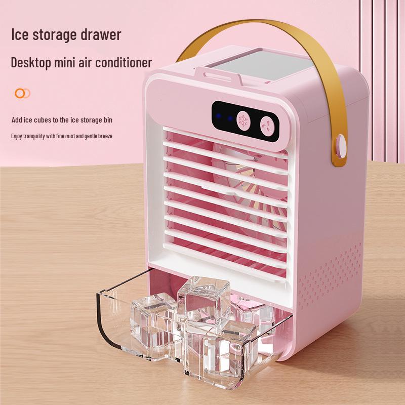 Portable Strong Wind Desktop Cooling Fan with Spray for Dormitory and Bedroom
