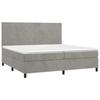 VidaXL Slat Bed Base with LED Mattress, Upholstered Bed with Headboard, Double Bed, Adult Bedroom Bed, Modern, 3136023