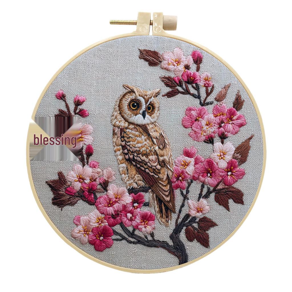 Owl Embroidery Handmade DIY Kit - Original Material Package