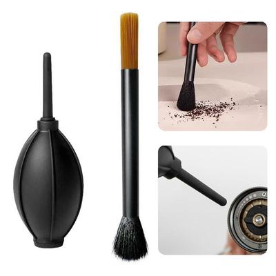2/3pcs Coffee Grinder Cleaning Tool Air Blower & Cleaning Brush Measuring Spoon For Espresso Machine And Portafilter Accessories