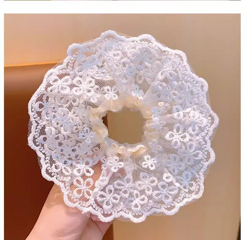 Chouchou élégant en maille avec strass étincelants, accessoire pour cheveux de luxe haut de gamme pour femmes, style 2025