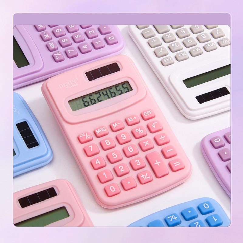Mini Calculator Slim Solar Power Studentstest Stationery Office Easy Gift Carry
