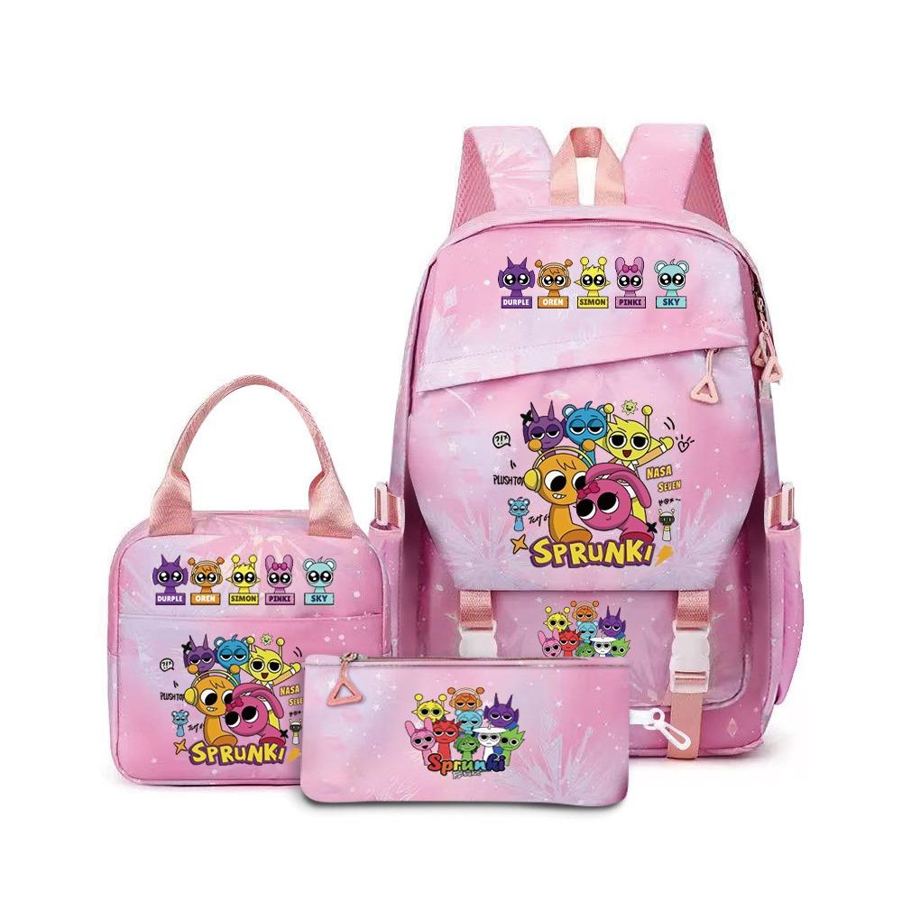 Sprunki Music Rhythm Box School Bag Game Backpack Junior High School Student Leisure Bag Travel Bag D