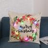 LED Christmas Pillowcase Cartoon Plant Creative Printing Luminous Cushion Cover Home Sofa Table Chair Decoration Pillow Cases