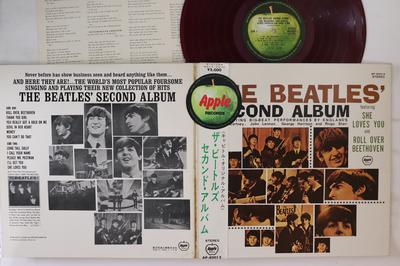 LP Record BEATLES  Beatles Second Album Red Vinyl AP80012 APPLE 1970 Japan Obi Rock Used