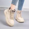 2025 new spring and autumn high-top fashion women's little white shoes platform heightening casual shoes non-slip student board shoes