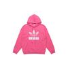 adidas Felpa con Cappuccio Originals Big Trefoil con Logo a Contrasto Felpa da Uomo Rosa Semi-Solare H09352